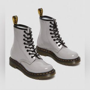 NIB Women’s Size 7 (Euro Size 38) Dr. Martens 1460W 8-eye Combat Boots Zinc Gray